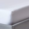 HOMESCAPES Organic Cotton White Fitted Sheet (12”) Single 400TC 600