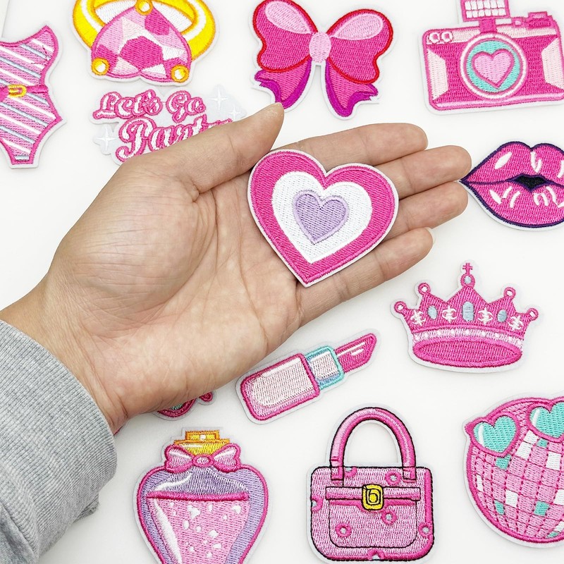 JMZLLRX 11 PCS Strawberry Iron on Patches, Sew on Patch