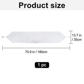 Xmas Table Runner, Christmas Table Decoration, Xmas Table Centrepiece, White Bronzing Table Cloth Decorations for Christmas Party Favors Holiday Family Dinner Gathering, 70.8 X 13.7in (Xmas Tree)