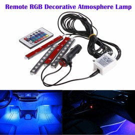 4X RGB 36 Colors Motorcycle ATV 36 LED Neon Under Glow Accent Light Strip Kit