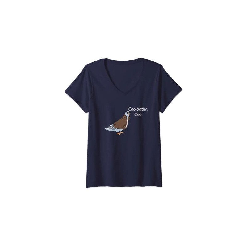 Damen Pigeon Coo Baby Coo Lustiges T-Shirt (dunkel) T-Shirt mit