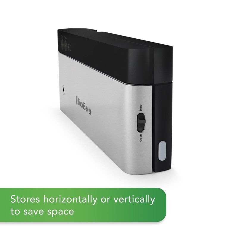 FoodSaver PowerVac Compact Vacuum Sealing Machine Stainless Steel & Black