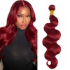 Lakaisa Body Wave Human Hair Bundles #99J Burgundy Human Hair
