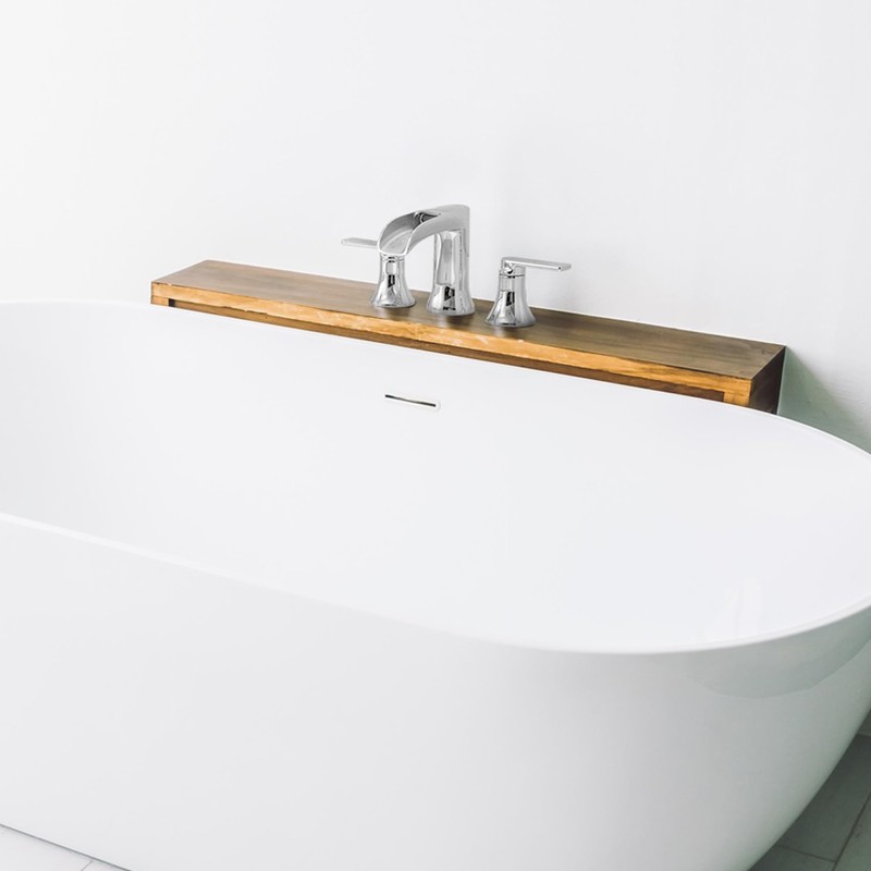 HOIGY Chrome Deck Mount Tub Faucet 3 Hole, Brass Widespread