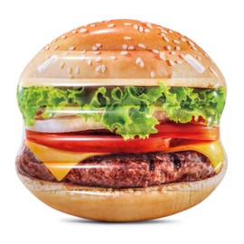 Intex Juicy Hamburger Inflatable Island, 53" X 50" X 9"