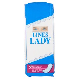 lines ASSORBENTI LADY ANATOMICO 9 PZLa gamma di assorbenti che offre l'asciutto pulito n°1 in Italy, grazie alla tecnologia instant dry, 200 g