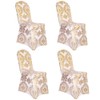 Desirable Life Pack of 4 Dining Chair Covers Bronzing Gold
