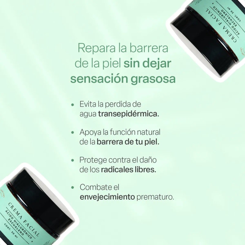 Crema Facial Escualeno + Ácido Hialurónico Teia Cosméticos Tipo de