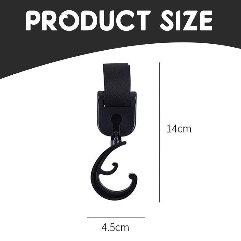 XURJUMI Pack of 4 Pram Hooks, Bag Hooks, Pram Hooks