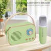 Mini Karaoke Machine for Kids, Portable Bluetooth Speaker with 2