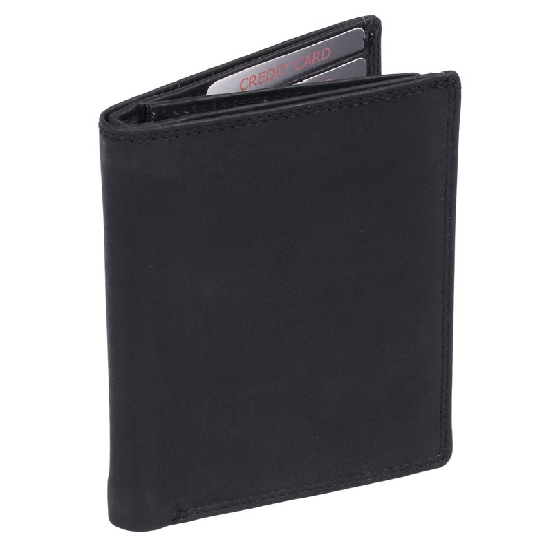 LEAS Ausweishülle, Ausweismappe RFID-Schutz in Echt-Leder, schwarz Card-Collection