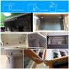 JIZZU 2Pcs Soft Close Lid Support Hinges with Screws &
