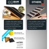 BAM Slant Boards for Exercise – Adjustable Wooden Calf Stretcher