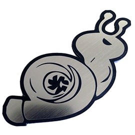 Turbo Boost Snail Badge Emblem SilverStick-on