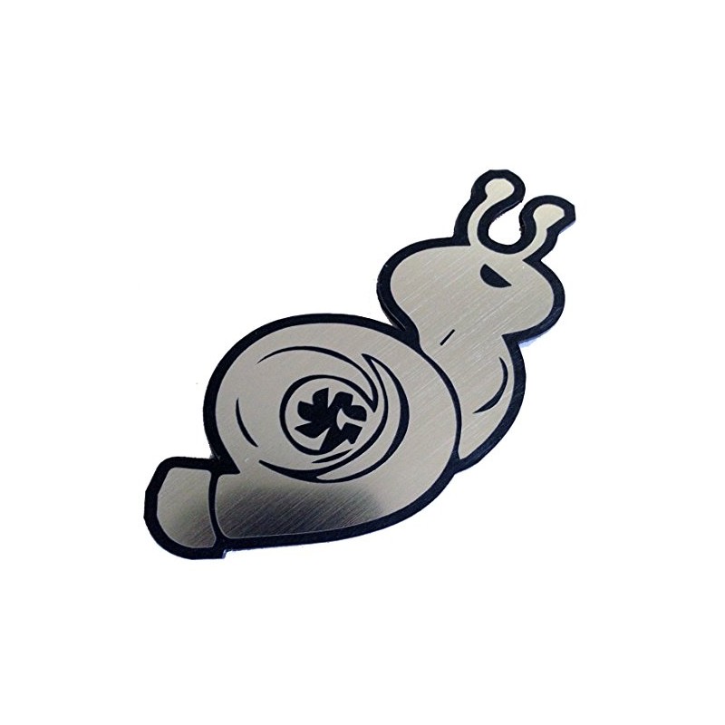 Turbo Boost Snail Badge Emblem SilverStick-on