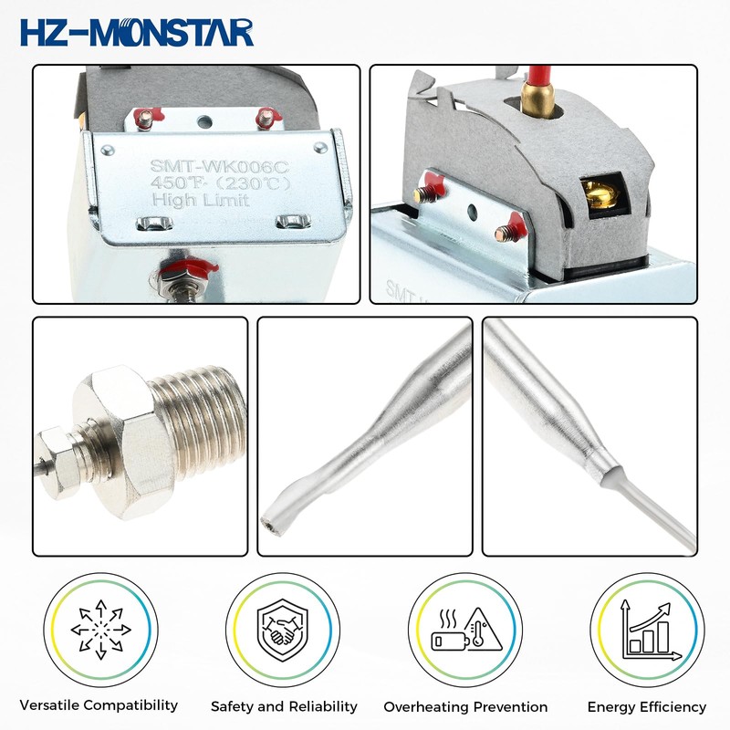 HZ-MONSTAR PP10084 High Limit Thermostat Fryer Switch Lchmo5030 Compatible with