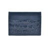 Seajure Navy Croc Embossed Leather Card Holder, navy, Modern