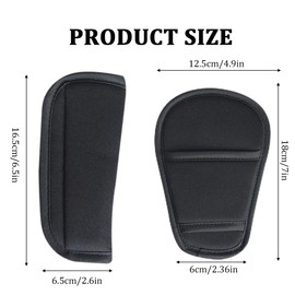 Seat Belt Pads for Baby Car Seats and Child Seats - Set of 3 in Grey, Fastening with Velcro Fastening, Dimensions 13 x 6 cm, for Extra Comfort and Protection