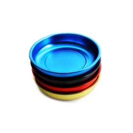 eHomeA2Z Magnetic Bowl 4 1/4" Inch, Ideal At Garage, Home, Construction For Wrenches, Bolts, Nuts, Small Parts (4 Pack 4 1/4" Magnetic Trays)