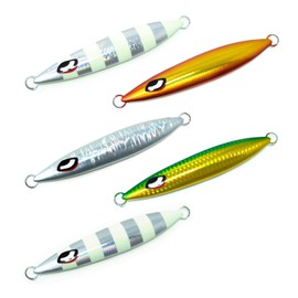 BAKSTORM Leaf Throwfall Type C Metal Jigs 4.2 oz (120 g), Set of 5 in All Colors, Lure, Jig, Jigging, Sinker, Fishing Tackle Slow Jigging, Amberjack, Grouper Que, Root Fish, Fish, Fish, Fish, Fish,