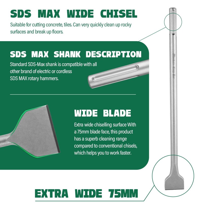 MonkeyKingBar-Heavy Duty SDS MAX Bits Scaling Chisel 22"x3"(550x75mm) - SDS