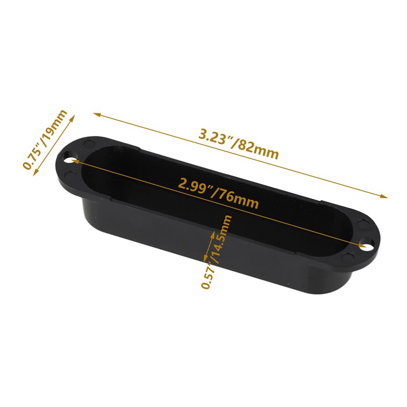 Yibuy 3pcs Plastic Single Coil Pickup Cover for Electric Guitar