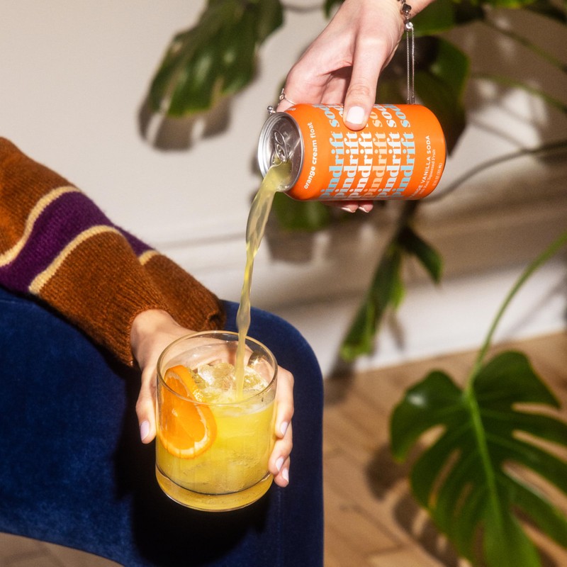 Spindrift "Orange Cream Float" Orange Vanilla Soda Made with Real