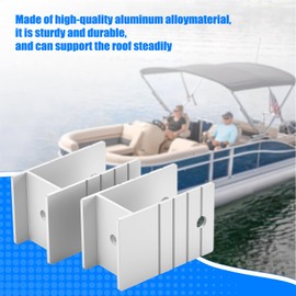 Extra Tall Pontoon Bimini H-Bracket for Pontoon Boats 1-1/4" Square Aluminum (2 Pack)