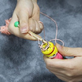 Healifty Wooden Knitting Tool 2 Sets Wood Loom Knitting Doll Knitting Knitting Crochet Supplies Wood Knitting Tool Spool Knitter Kid Tools Handmade Knitting Tool Manual Yarn Child