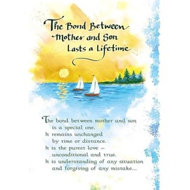 The Bond Between Mother And Son Lasts a Lifetime - Sentimental Verses Fold Out Keepsake Greeting Card (Mother and Son)