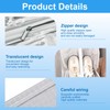 wilcractk 2 Stück Schuhbeutel, Wiederverwendbare PVC Schuhbeutel Reise, Staubdichte Aufbewahrungstasche