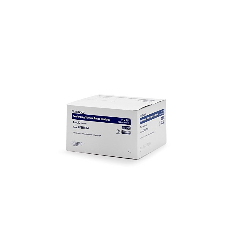 MediChoice Conforming Stretch Bandage, Sterile, Single Use Only, 4x75 Inch,