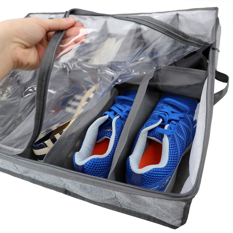 Home Basics Herringbone Closet Storage (1, Under The Bed Shoe