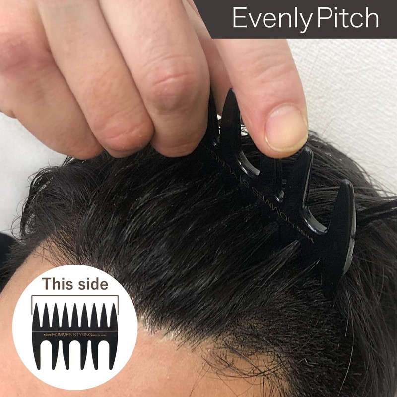 Vess Japanese-made Mesh Comb for Men, Coarse, for Pomade Barber