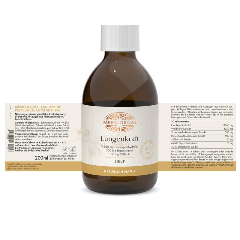 BÄRBEL DREXEL Lung Power with Hazel Buds and Eucalyptus Syrup