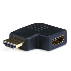 Monoprice HDMI Right Angle Port Saver Adapter (Male to Female) - 90 Degree - Vertical Flat Left