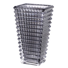 MCMCNCUIU Crystal Vase, Black Glass Vase for Flowers, Glass Flower Vases for Centerpieces, Large Modern Vases for Living Room, Bedroom, Shelf, Dining Table, Mantle, 9 Inches