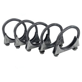 Universal Pack of 2 Mild Steel 3.5" 3 1/2" O.D.Exhaust Hanger Muffler U Bolt Clamp 0.32" Rod thickness 5" Height