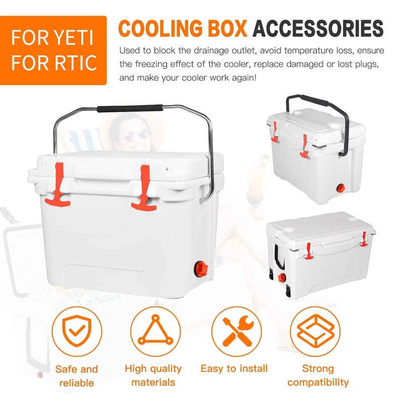 KOGUNXU Upgraded Cooler Maintenance Set T-Handle Latches & Drain Plug