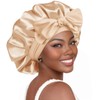 Weardear Satin Bonnet Silk Hood for Sleeping, Breathable Night Sleep