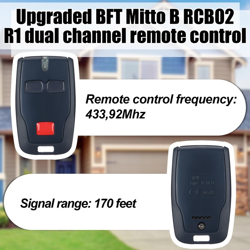 Kingdder 6 Pcs 2 Channel Remote Control Compatible with BFT