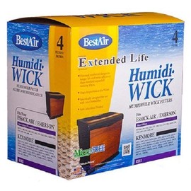 RPS BestAir ES12-C 4 Pack Extended Life Humidifier Wick Filter - Quantity 3