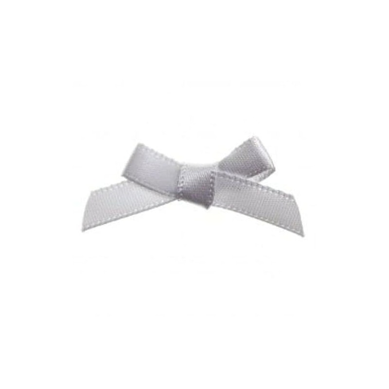 Trucraft 3cm Satin Ribbon Mini Craft Bows - White -