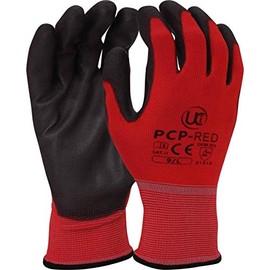 UCi PCP-RED 13 Gauge Lightweight Polyurethane Coated Dexterity Grip Gloves (8 / Medium)