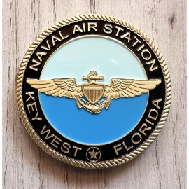USN NAVY AVIATOR TOP GUN PILOT NAVAL AIR STATION KEY WEST FLORIDA CHALLENGE COIN
