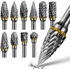 APORO Carbide Burr Set Die Grinder Bits Accessories with 1/8"