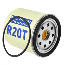SYOWADA R20T 30 Micron Fuel Filter Water Separator Element with O-ring Replacement for Mercury Outboard Truck Bus 30GPH, 230R, RAC230R2 Boat Diesels, Replace R20P, 33432, P551821, BF46022-O, 857633