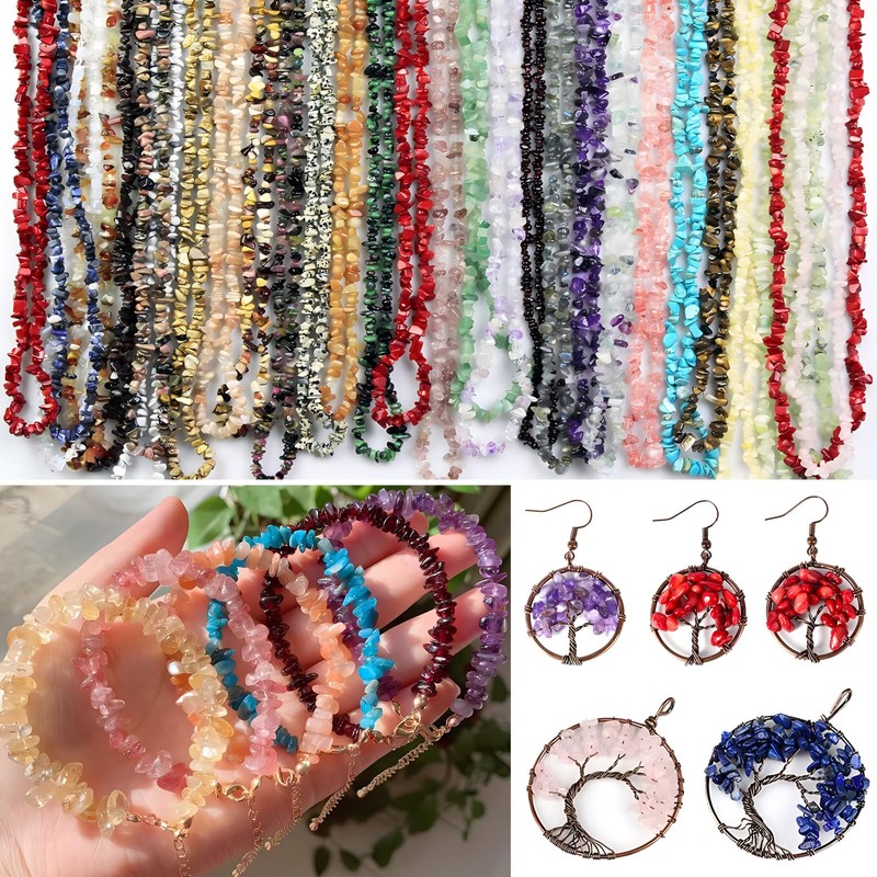 Natural Chip Stone Beads 450pcs Clear Quartz Chips 5-8mm Genuine