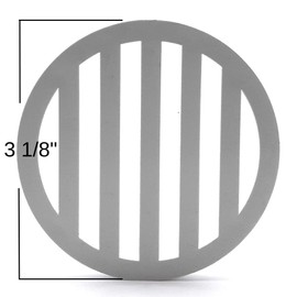 DPM Heavy-Duty Plastic Drain Cover 3" Drain Grate Round Drain Cover 3 inch Round Grate | 3" Diameter 1/4" Thickness | Made in USA (1, Gray)