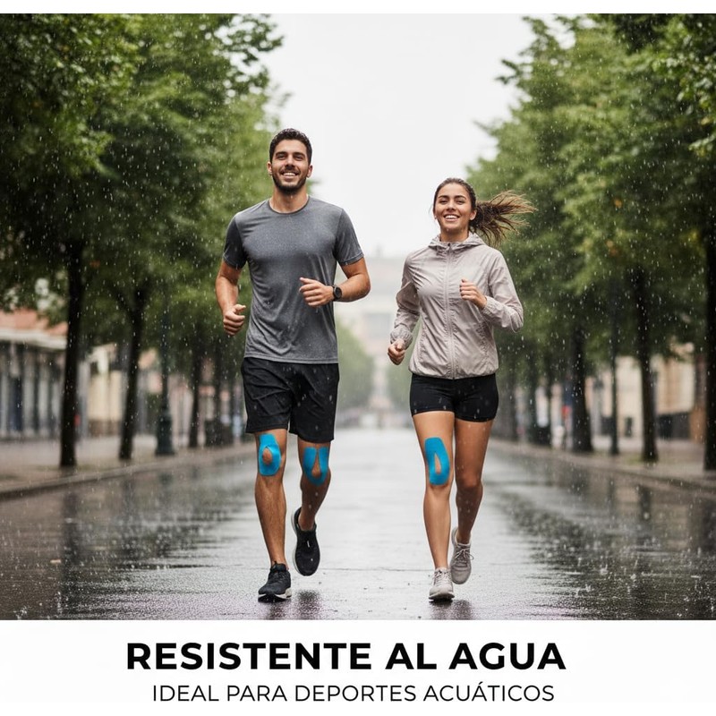 Cinta Kinesiologica Resistente al Agua Kinesiotape Cinta 2 Rollos de